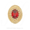 GS334 G - 14 Karat Gold Garnet Slide 