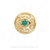 GS338 E - 14 Karat Gold Emerald Slide 
