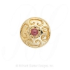 GS338 PT - 14 Karat Gold Pink Tourmaline Slide 