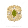GS340 PD/D - 14 Karat Gold Slide with Peridot center and Diamond accents 