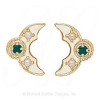 GS341-2 E/PL - 14 Karat Gold Slide with Emerald center and Pearl accents 