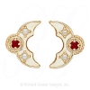 GS341-2 G/PL - 14 Karat Gold Slide with Garnet center and Pearl accents 