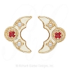 GS341-2 R/D - 14 Karat Gold Slide with Ruby center and Diamond accents 