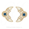 GS341-2 S/PL - 14 Karat Gold Slide with Sapphire center and Pearl accents 