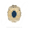 GS343 S - 14 Karat Gold Sapphire Slide 