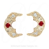GS345-2 G/D - 14 Karat Gold Slide with Garnet center and Diamond accents 