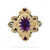 GS345 AMY - 14 Karat Gold Amethyst Slide 