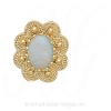GS345 OP - 14 Karat Gold Opal Slide 