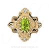 GS345 PD/D - 14 Karat Gold Slide with Peridot center and Diamond accents 