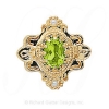 GS345 PD/PL - 14 Karat Gold Slide with Peridot center and Pearl accents 