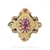 GS345 PT - 14 Karat Gold Pink Tourmaline Slide 