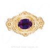 GS377 AMY - 14 Karat Gold Amethyst Slide 
