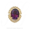 GS384 AMY - 14 Karat Gold Amethyst Slide 