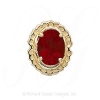 GS384 G - 14 Karat Gold Garnet Slide 