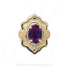 GS385 AMY - 14 Karat Gold Amethyst Slide 