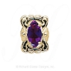 GS387 AMY - 14 Karat Gold Amethyst Slide 