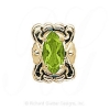 GS387 PD - 14 Karat Gold Peridot Slide 