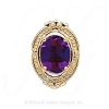 GS388 AMY - 14 Karat Gold Amethyst Slide 