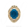 GS388 BT - 14 Karat Gold Blue Topaz Slide 