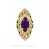 GS389 AMY - 14 Karat Gold Amethyst Slide 