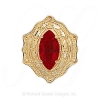 GS391 G - 14 Karat Gold Garnet Slide 