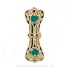 GS395 E - 14 Karat Gold Emerald Slide 
