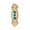 GS397 E - 14 Karat Gold Emerald Slide 