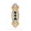 GS397 S - 14 Karat Gold Sapphire Slide 