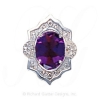 GS400 AMY - 14 Karat Gold Amethyst Slide 