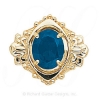 GS401 BT - 14 Karat Gold Blue Topaz Slide 
