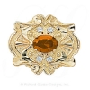 GS404 CIT/D - 14 Karat Gold Slide with Citrine center and Diamond accents 