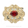 GS404 G/D - 14 Karat Gold Slide with Garnet center and Diamond accents 
