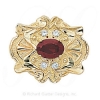 GS404 PT/D - 14 Karat Gold Slide with Pink Tourmaline center and Diamond accents 