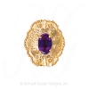 GS434 AMY - 14 Karat Gold Amethyst Slide 