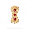GS435 G - 14 Karat Gold Garnet Slide 