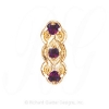 GS436 AMY - 14 Karat Gold Amethyst Slide 