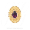 GS438 AMY - 14 Karat Gold Amethyst Slide 