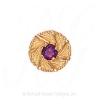 GS439 AMY - 14 Karat Gold Amethyst Slide 