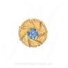 GS439 BT - 14 Karat Gold Blue Topaz Slide 