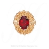 GS441 G - 14 Karat Gold Garnet Slide 