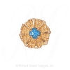 GS442 BT - 14 Karat Gold Blue Topaz Slide 