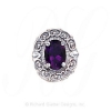 GS444 AMY - 14 Karat Gold Amethyst Slide 