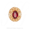 GS444 G - 14 Karat Gold Garnet Slide 