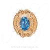 GS447 BT - 14 Karat Gold Blue Topaz Slide 