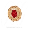 GS447 G - 14 Karat Gold Garnet Slide 