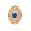 GS449 S/PL - 14 Karat Gold Slide with Sapphire center and Pearl accents 