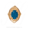 GS451 BT - 14 Karat Gold Blue Topaz Slide 