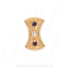 GS453 D/AMY - 14 Karat Gold Slide with Diamond center and Amethyst accents 