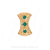 GS453 E - 14 Karat Gold Emerald Slide 