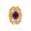 GS455 AMY - 14 Karat Gold Amethyst Slide 